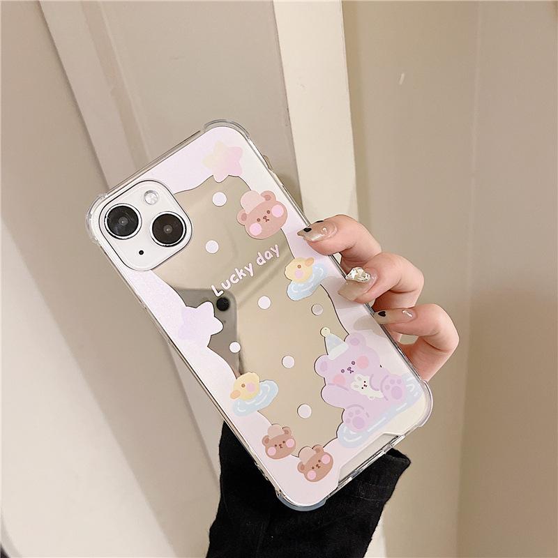 Zhitai Mirror Case for iPhone 15 Pro Max, iPhone 16, Cartoon iPhone 12 & 13, Honor 90