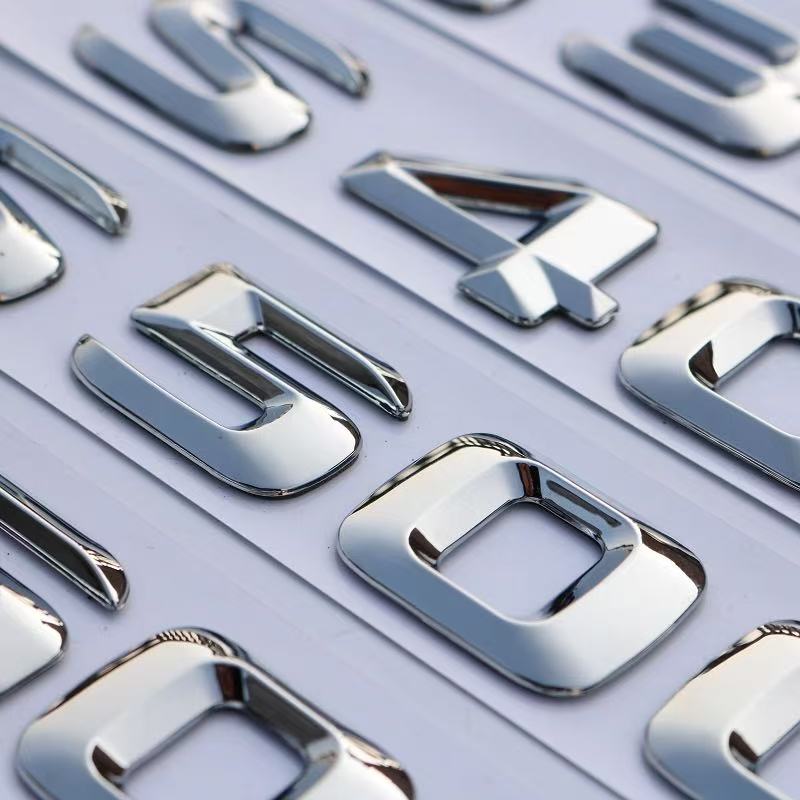 3D ABS Chrome Logo S320 S350 S400 S450 S500 S550 S580 S600 Emblem Letters Car Trunk Badge For  S W222 W223 Accessories