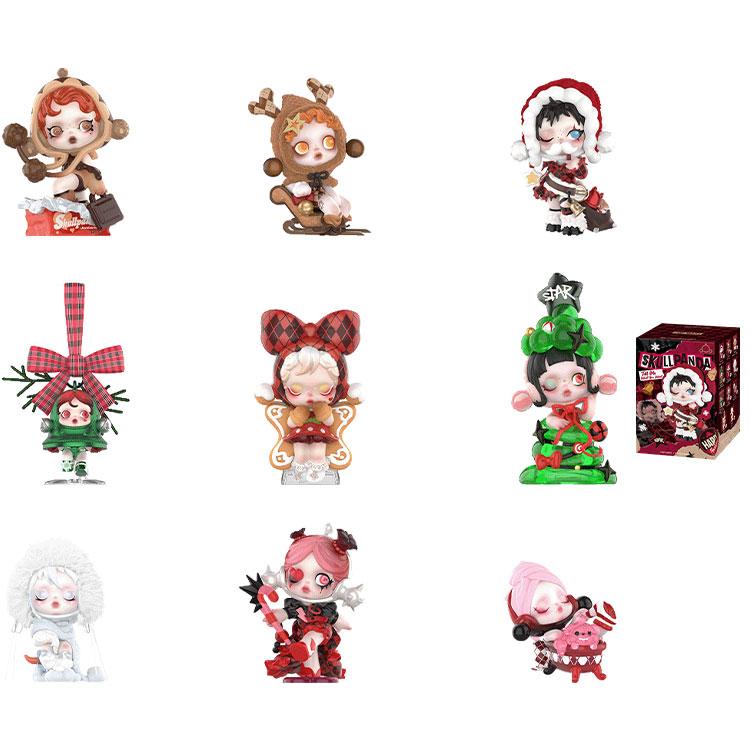 New POP MART SKULLPANDA Wishing Time Collection Figure Mystery Boxes Single Blind Box/whole Box 9 Pcs PPMT-2411-0011