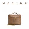 Mini Borsa a Tracolla a Catena Intrecciata Donna Pelle Morbida Scatola Crossbody in Nero Beige Blu Navy Rosso Vino Altro