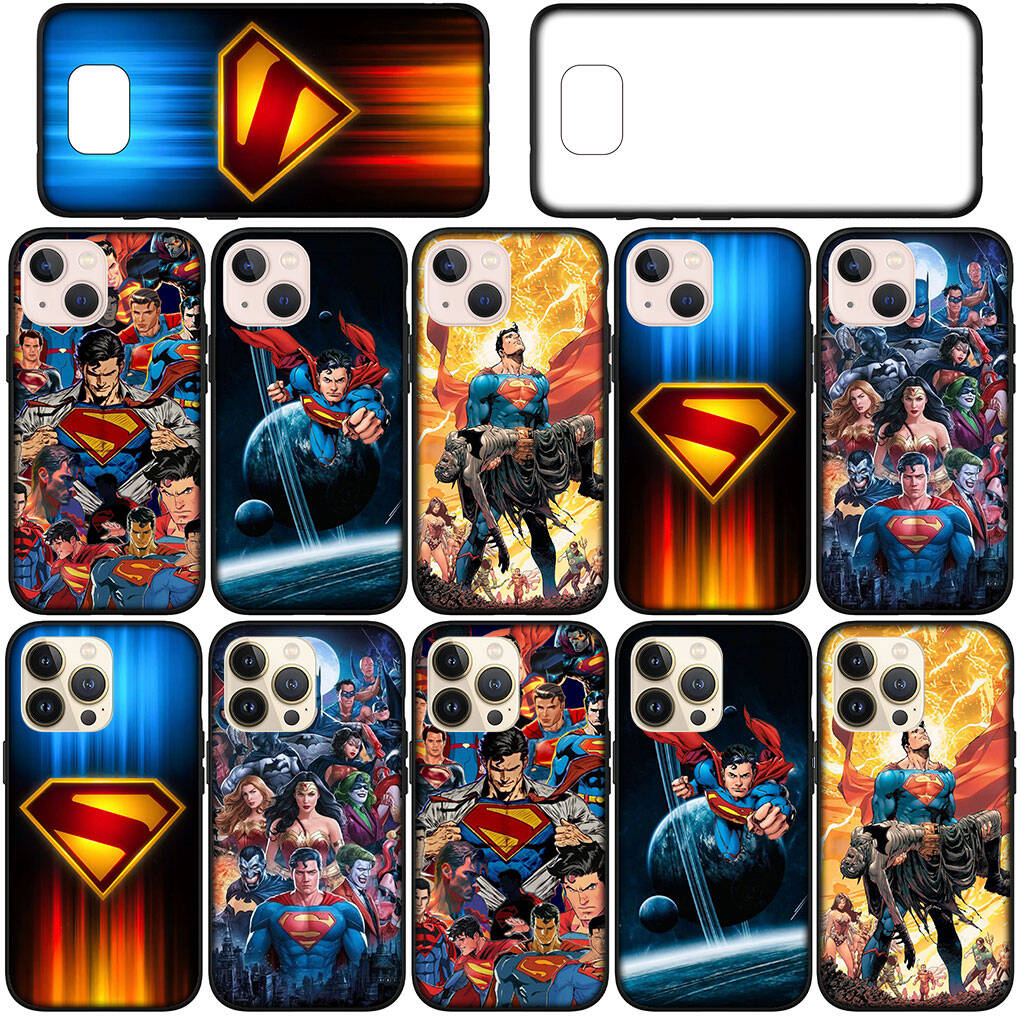 for Samsung Galaxy S25 S24 S23 iPhone 17 16 15 Xiaomi Redmi Note 14 13 12 11 Plus Pro Max A57 Case Kawaii Super Hero Supermans Man OPPO Huawei Cover