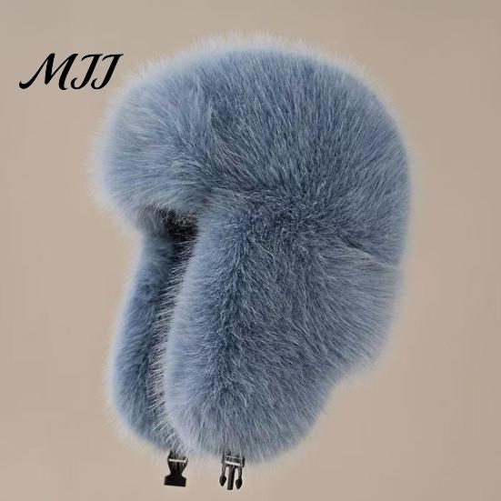Gift for Women in Winter Faux Fur Trapper Hat, Fuzzy Hat with Ear Flaps, Fleece Soft Lined Cap Windproof Ushanka Cold Weather Outdoor Cycling