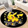 1pc Pikachu Skateboarding Office Round Area Rug, Under Office Chairs Bedroom Living Room Home Decor  A1022263