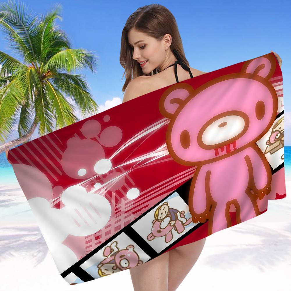 Kawaii G-gloomy Bears Anime Big Microfiber Beach Towels Quick Dry Towel Sand Beach Towels Pool Towel for Travel Swim Pool Yoga