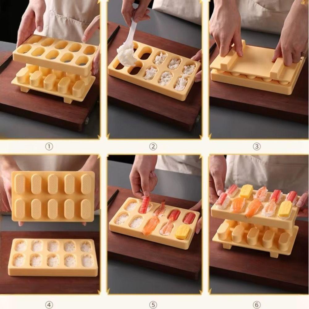 Nonstick DIY Sushi Maker Kit Rectangular Shape Onigiri Sushi Maker Japanese Cuisine