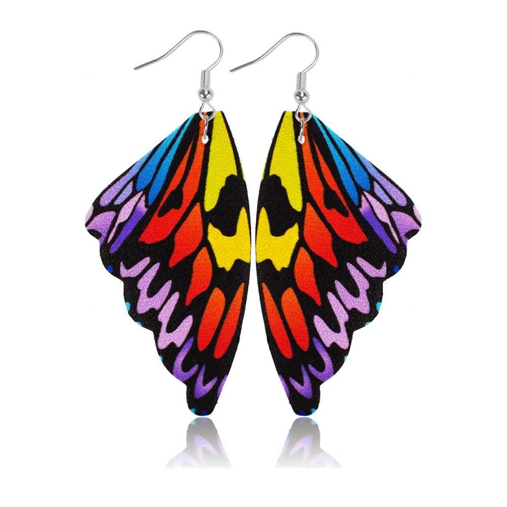 Nowe zabytkowe kolczyki z motylimi skrzydłami w stylu boho, kolorowe kolczyki dla kobiet, biżuteria na prezenty