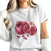 Pomegranate Shirt Watercolor Fruit Tee | Botanical Graphic T-Shirt Cottagecore Nature Art Unisex Tee
