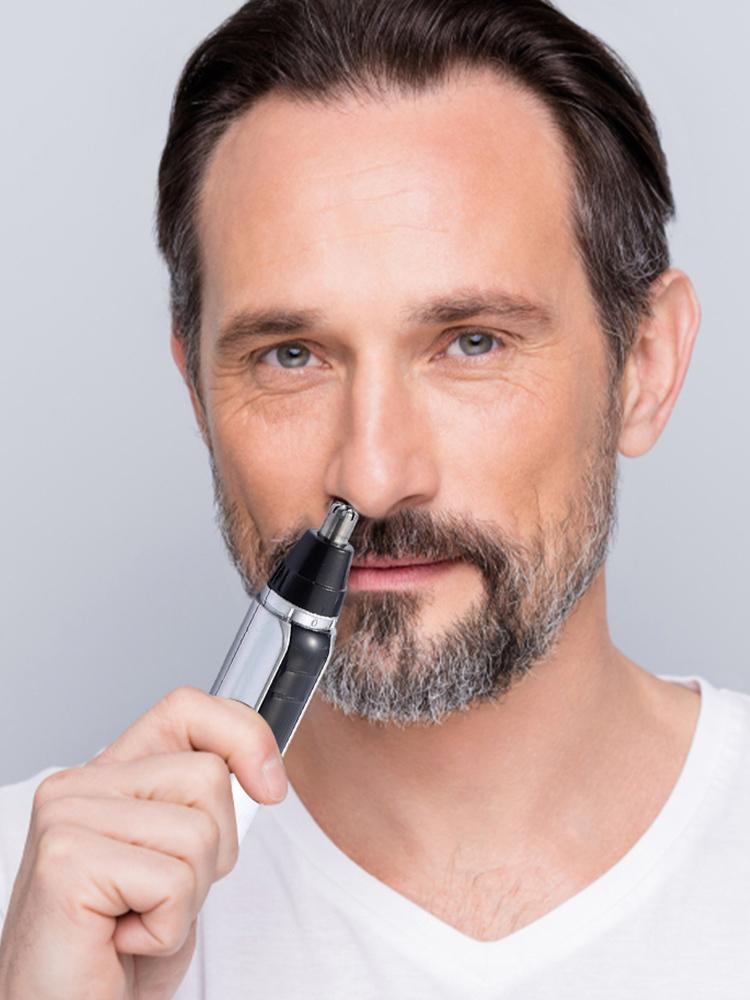Electric Nose Ear Hair Trimmer Battery Powered Ear and Nose Hair Trimmer Painless Ear Nose & Brow Trimmer for Smoother Cutting