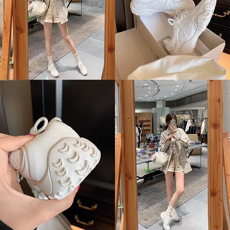 [Su Yinyin] The new color is here~ The inner height of the crescent moon is increased, lace pearl casual moral training shoes, women's Forrest Gump s