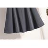 DIMANAF 2025 Spring Summer Women Plus Size New Skirts Vintage Elastic Solid Loose Pleated Skirts High Waist