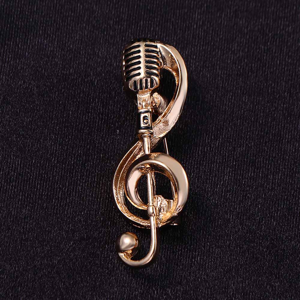 Pin Lapel Pin Singer Party Concert Enamel Pin Brooches Pin Music Note Brooch Microphone Brooches