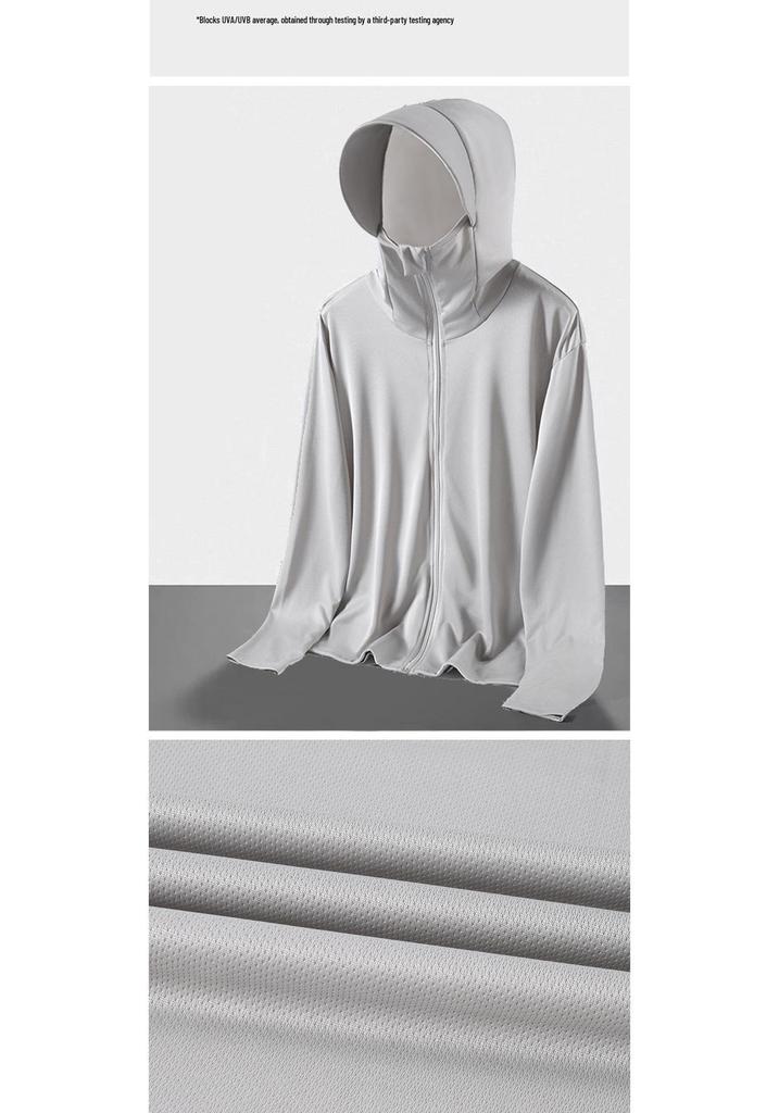 2025 Men's UV Protection Ice Silk Cooling Sun Protection Clothing for Outdoor Sports, SPF 50+