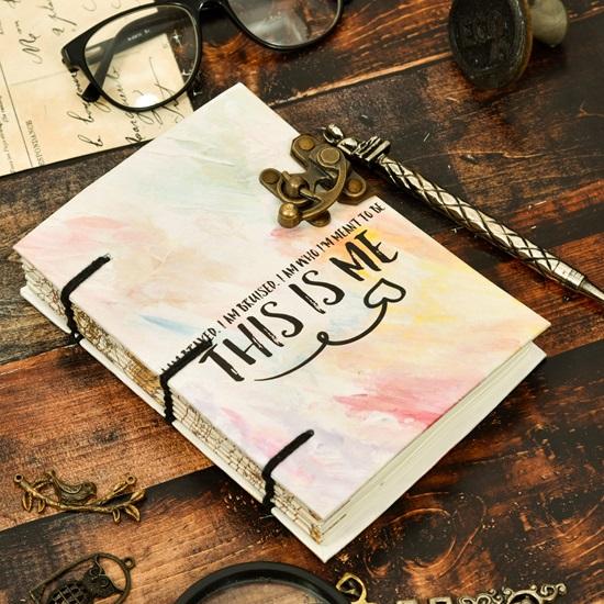 17.78 Cm Motivational Quotes Diary 250Gsm Paper Recycled Cotton Free Handmade Paper Diary with Lock