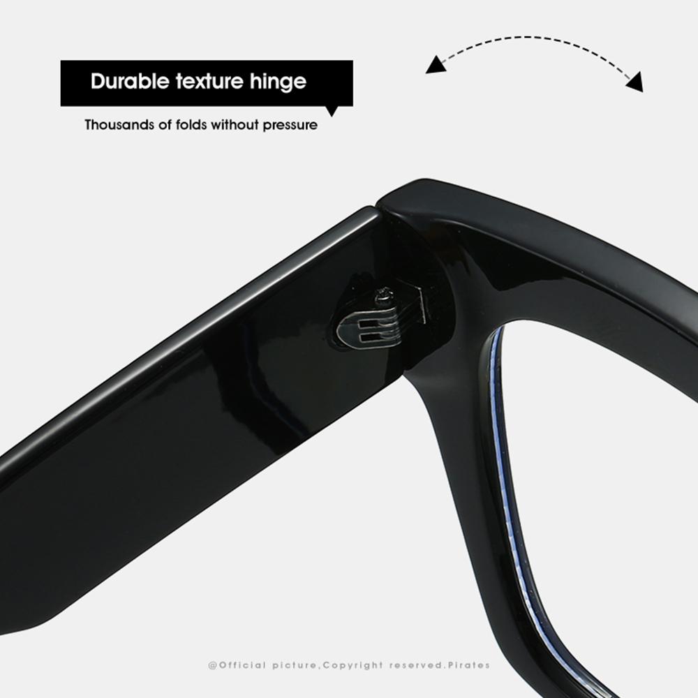 Stylish Oversized Blue Color Lightweight Design Glasses Square Women Men Computer Gaming Eyewear Big Frame Non-Prescription Eyeglasses