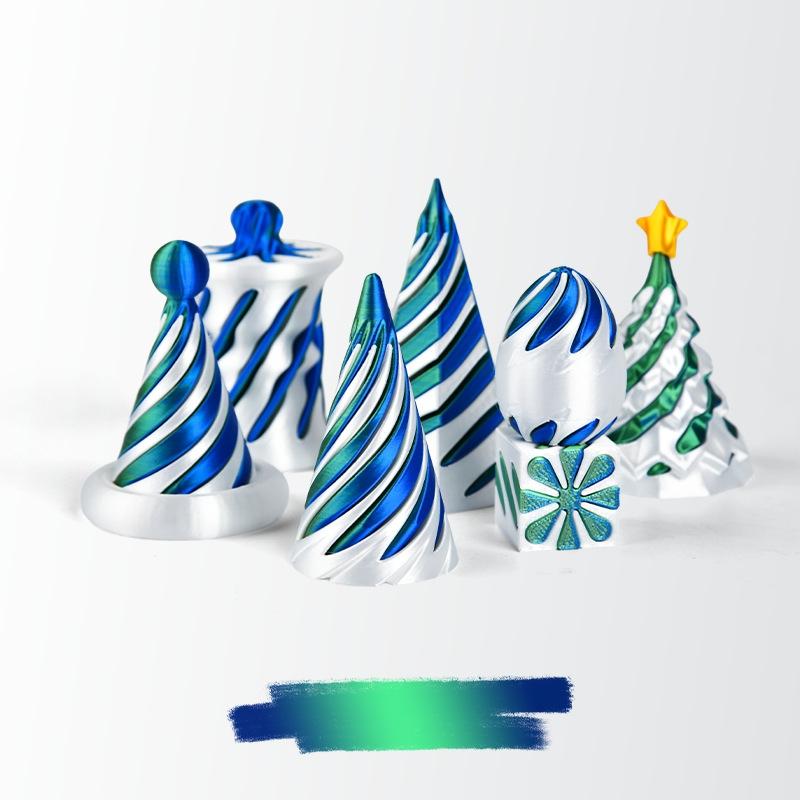 3/7pcs Set 3D Printed Spiral Pyramid Set Rotating Cube Toys Kids Gift Pyramid Fidget Toy Students Gift Teaching Model
