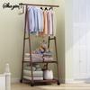1PC Floor-Mounted Thick Triangular Hat Rack, Clothes Drying Rack, Household Hanging Clothes Rack, Storage Frame