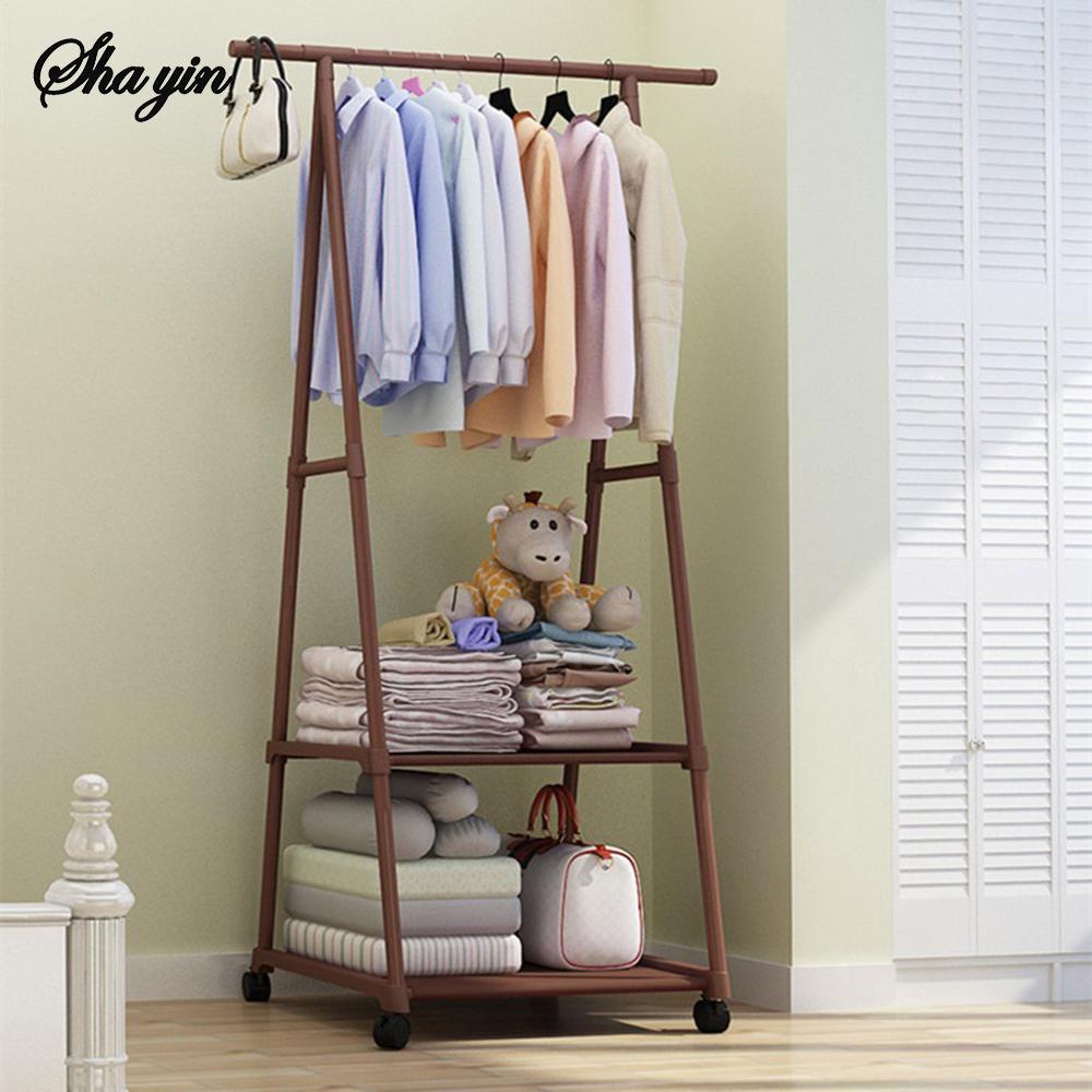 1PC Floor-Mounted Thick Triangular Hat Rack, Clothes Drying Rack, Household Hanging Clothes Rack, Storage Frame