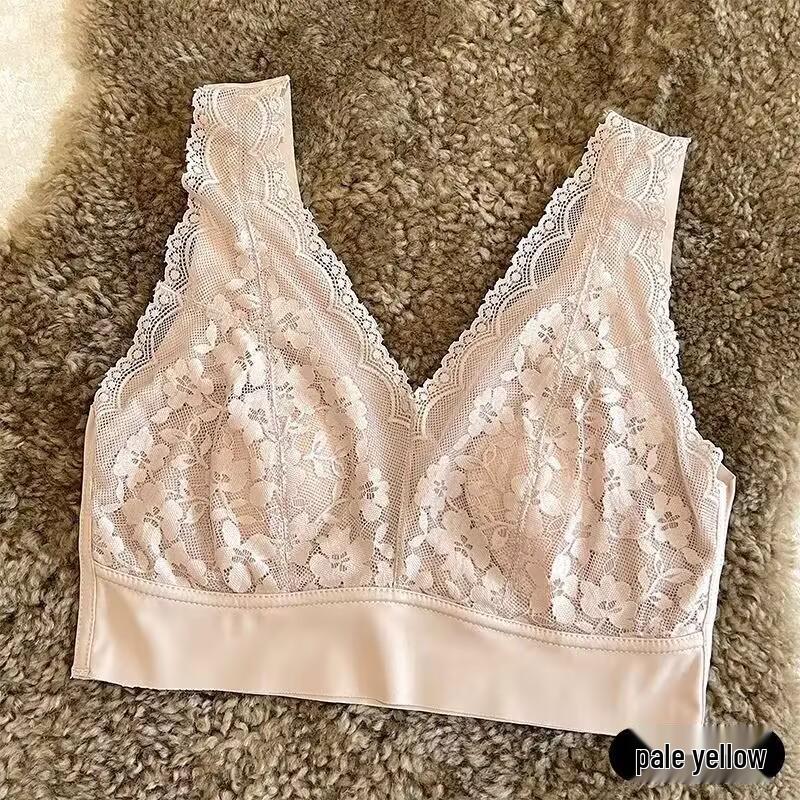 

Бесшовное женское белье из французского кружева: Ультратонкий бюстгальтер с чашками в форме кроличьих ушек, приподнимает и формирует грудь, делая ее меньше и предотвращая провисание. Extra Large - 38/85 ABC света кофе