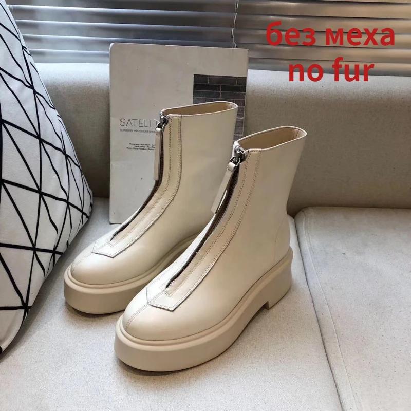 Dámské kotníkové boty 2025 Nová sada Nošení Zip Chelsea boty Silný podpatek Silná podrážka Krátké boty Podzimní a zimní obuv