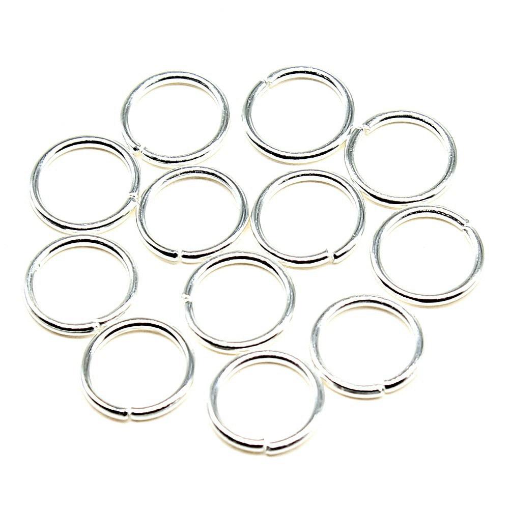 

400шт Прыгающее кольцо Ювелирные компоненты Аксессуары Серебряный цвет Железо 1X9mm