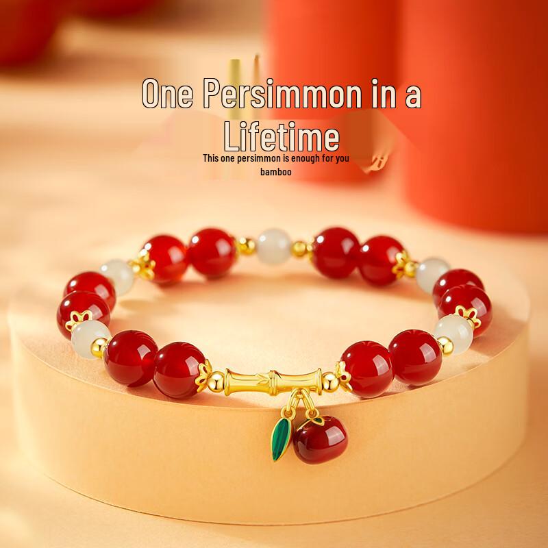 GLTEN  One Life, One Persimmon  925 Silver Bracelet for Women