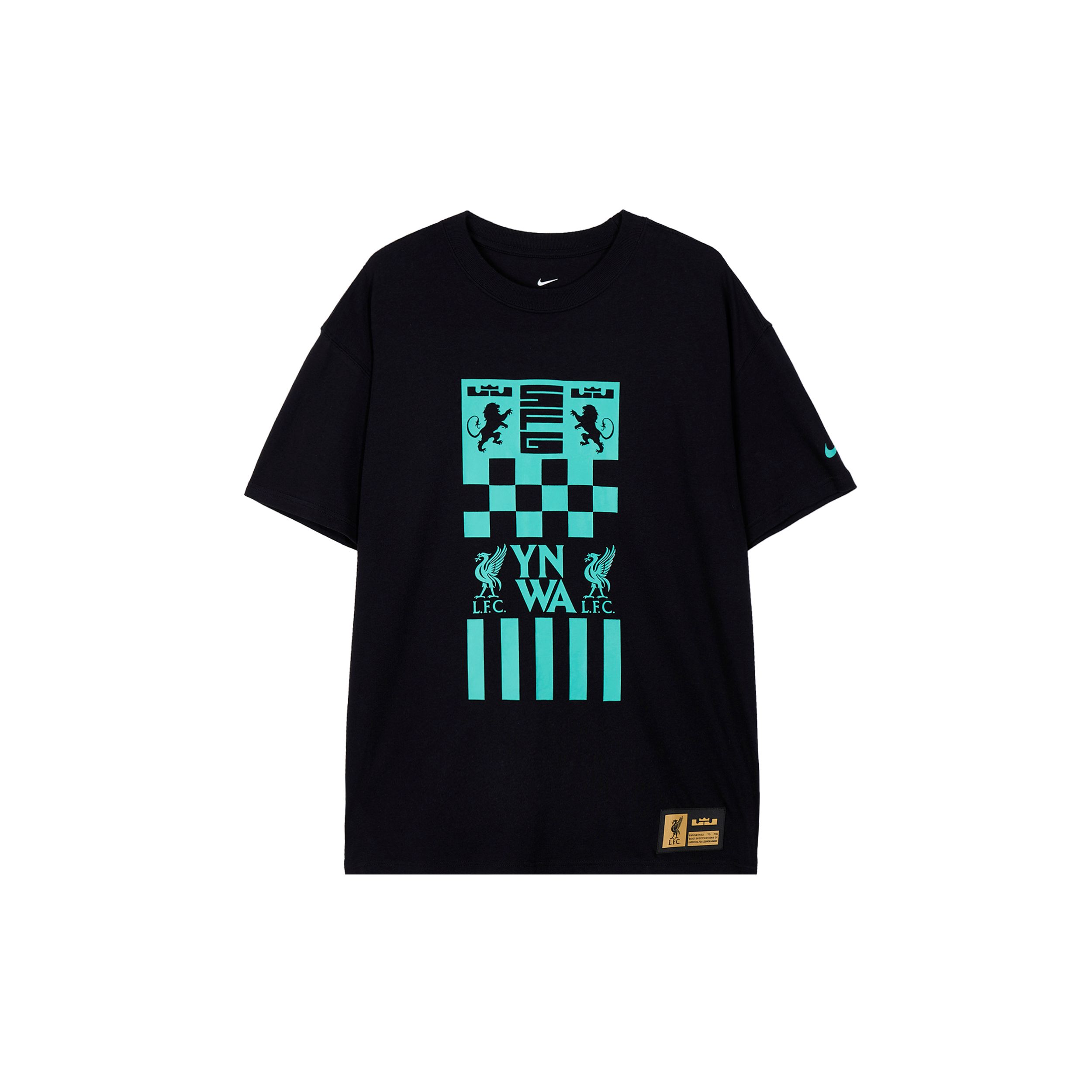 

Мужская футболка с круглым вырезом Nike X Liverpool FC Lebron, черные FZ8908-010 XXL