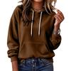Women's Long Sleeve Color Soft Casual Hoodie Pullover Top for Everyday Wear