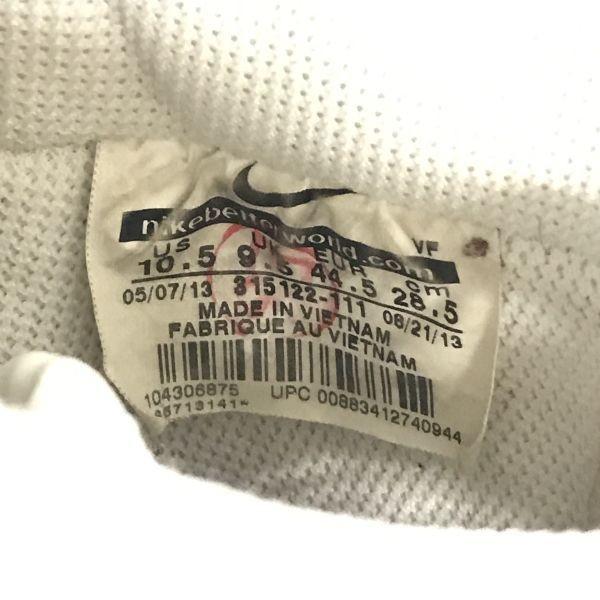 Nike Air Force 1 Low Leather Sneakers Size 28.5 10.5 White