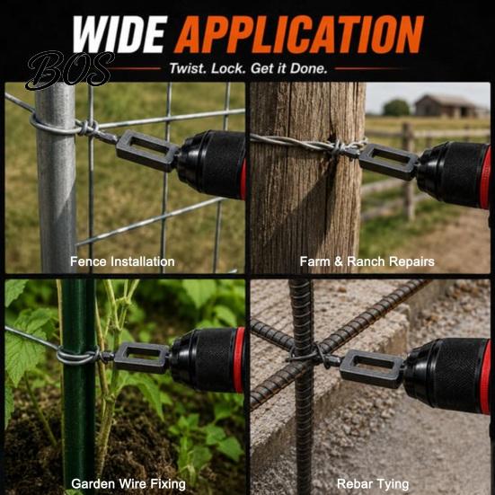 Drill Wire Twister Electric Twisting Tool, Heavy Duty for with 1/4" Precise Tension Hex Shank, Professional Tool Fencing, Rebar Tying And Construction