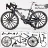 Simulated Alloy Mountain Bike Model with Dual Shock Absorption - Mini Bicycle Ornament