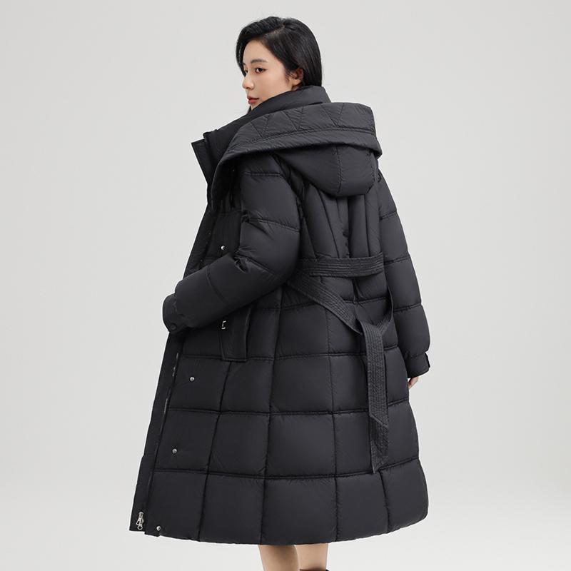 Parka gruesa y cálida para mujer, abrigo informal, dulce, de color sólido, con bolsillos grandes, holgado, largo, con capucha, chaquetas, prendas de vestir exteriores, Otoño e Invierno