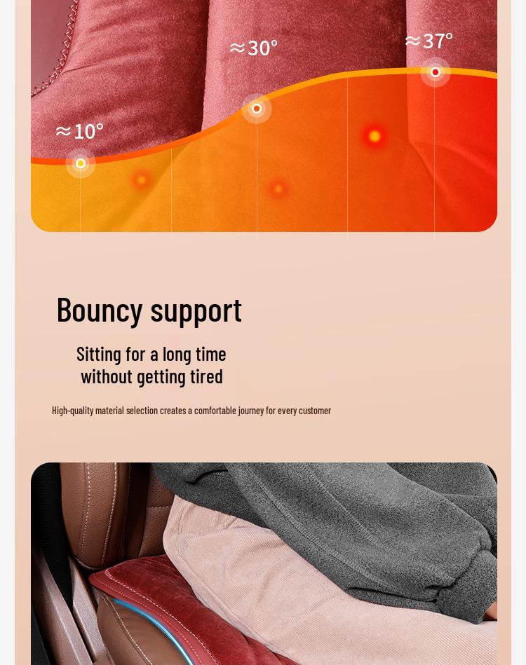 Luxury Flannel Winter Plush Car Seat Cushion for Mercedes-Benz & BMW - Thick, Warm, Three-Piece Rear Set