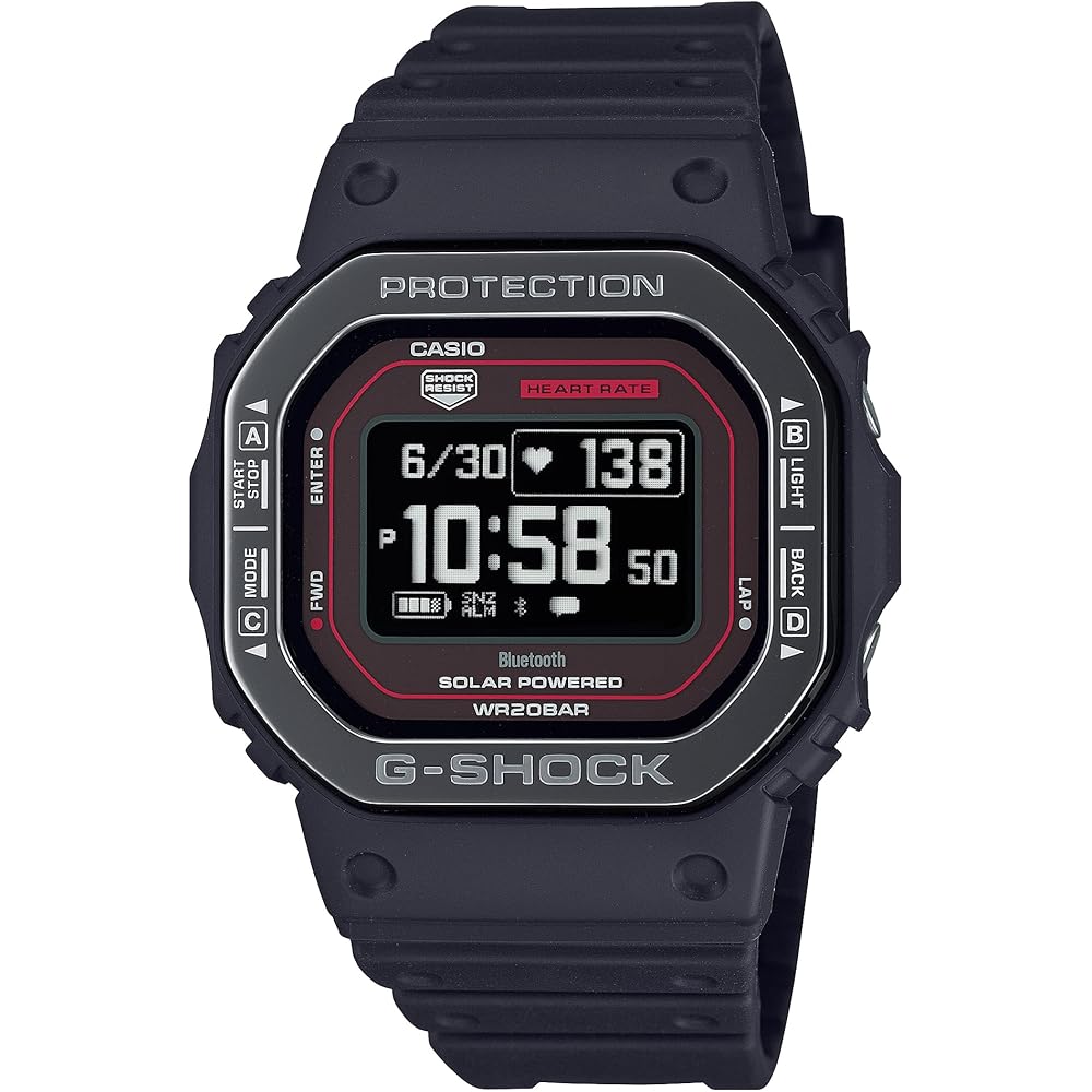 

Годинник Casio G-Shock (Офіційний японський продукт) G-SQUAD з пульсометром та Bluetooth, DW-H5600MB-1A4JR, Чоловічий, Чорний