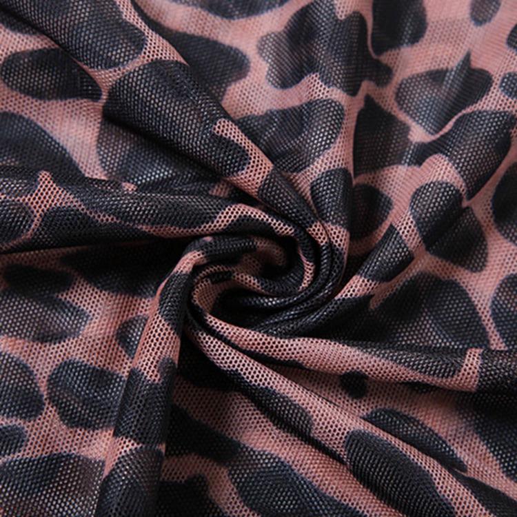 New Spring Summer Women Mini Dress Leopard Print Loose Flare Sleeve Halter Backless Hip Style Short Ladies