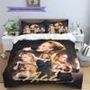 Adele Muster Bettwäscheset Bettbezug Kissenbezug Heimdeko Geschenk (1 Bettbezug + 2 Kissenbezüge, ohne Füllung)