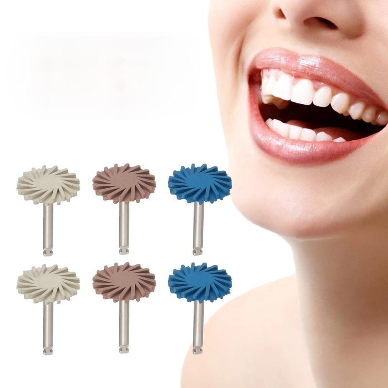 6Pcs/Pack Dental Composite Polishing Diamond System Disc Oral Hygiene Teeth Polishing Kits Spiral Flex Brush