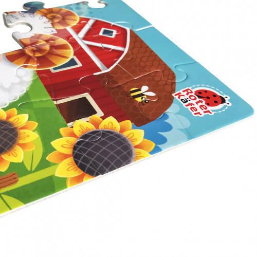 Gra Edukacyjna Maxi Puzzle 2W1 Farma Obrazki Układanka Roter Kafer