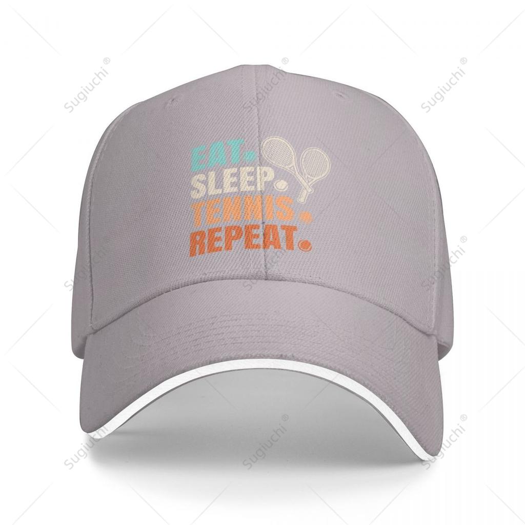 Multifunction Funny Eat Sleep Tennis Repeat Tennis Lover Sandwich Baseball Cap Unisex Sports Casual Caps Golf Hat Fishing Outdoors