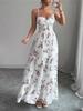 New Summer Floral V-Neck Spaghetti Strap Maxi Dress
