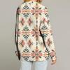 Women's Fashion Long Sleeve Christmas Print V-Neck Button Loose Cardigan Top