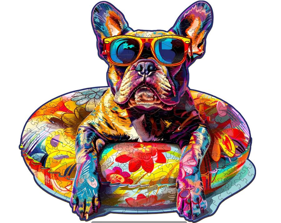 Irregular Puppy Animal Wooden Puzzle for Adult Children Gift Brain Teaser Game Fantasy Dog Christmas Present Box Puzzles Toys