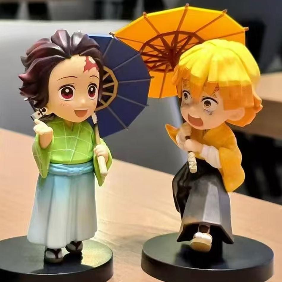 New Demon Slayer Plum Rain A B Series With Box Handmade Model Kamado Nezuko Action Figure Ornament Brithday Gift