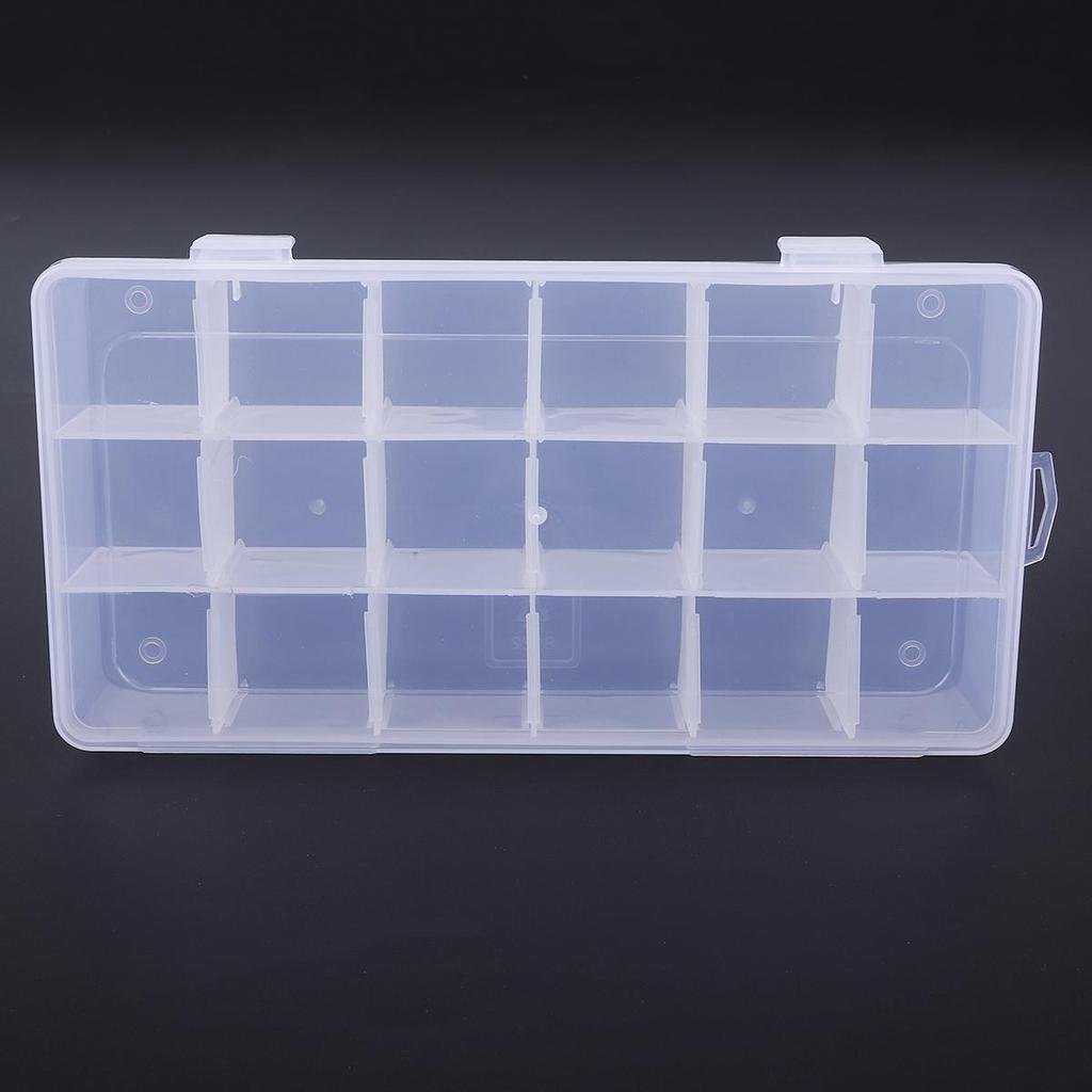 18 Compartments Adjustable Practical Storage Box Bead Ring Box Jewelry Presentation Organizer