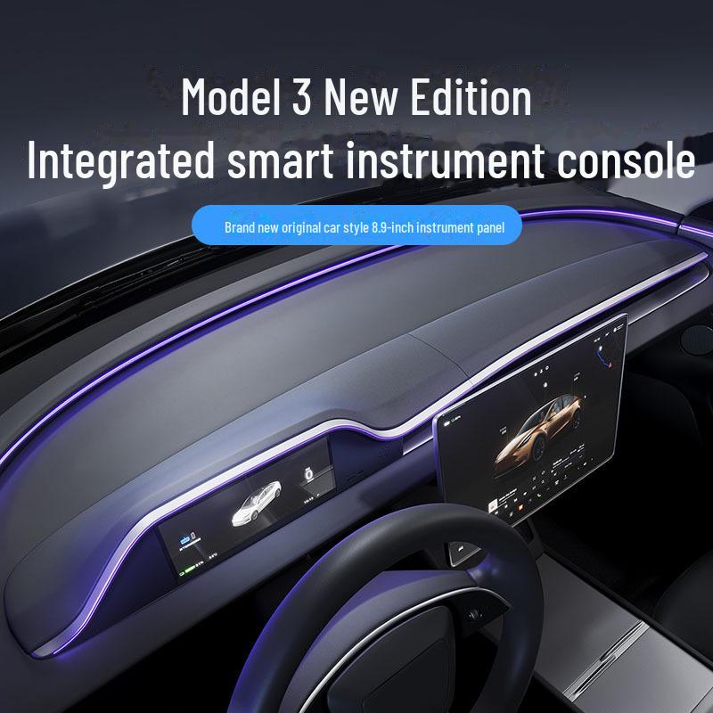 

8.9 РК-дисплей приладової панелі для Tesla 3: Підтримує навігацію CarPlay