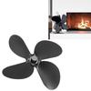 Aluminum Alloy Stove Fan Blades 4 Blades High Temperature Resistant Heat Powered Fan Heavy Duty High Performance