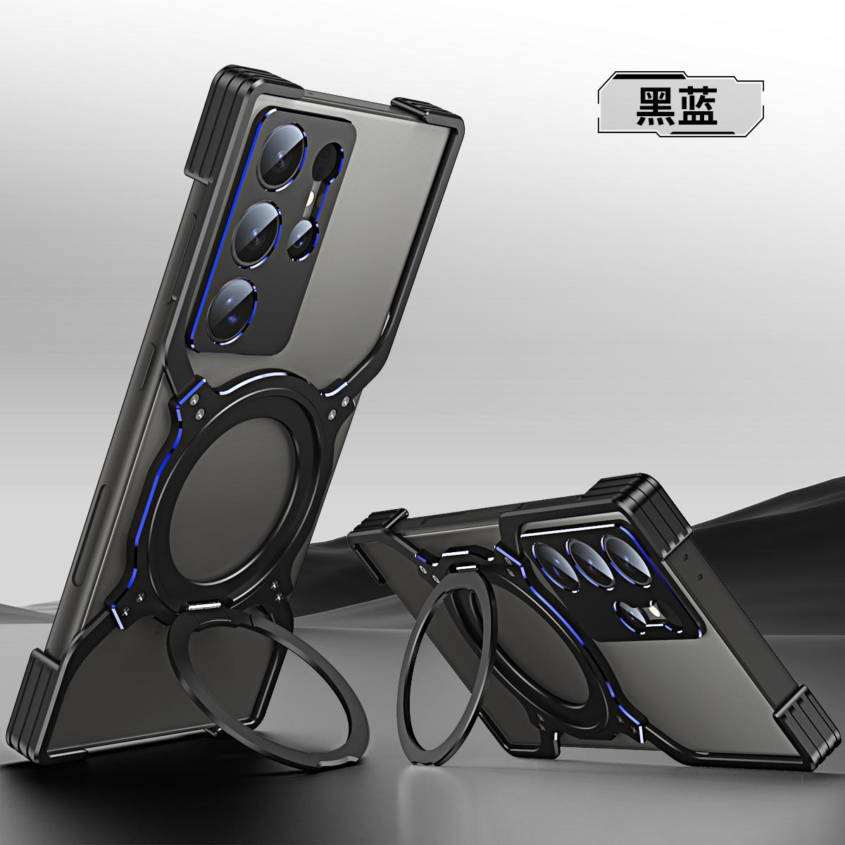 

Чехол-бампер из металла S23 Ultra Titanium для Samsung Galaxy S24 Ultra S22 Plus Note20 с рамкой из алюминиевого сплава и магнитным зарядным устройством For Galaxy S23 Ultra