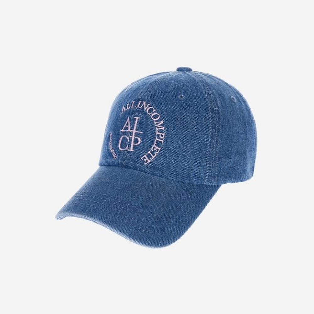 Allincomplete Blue Denim Round Logo Ballcap Single option