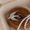 Copper Swallow  Brooch Stainless Steel Birds Badge Exquisite Peace Dove Pin  Suit Accessory