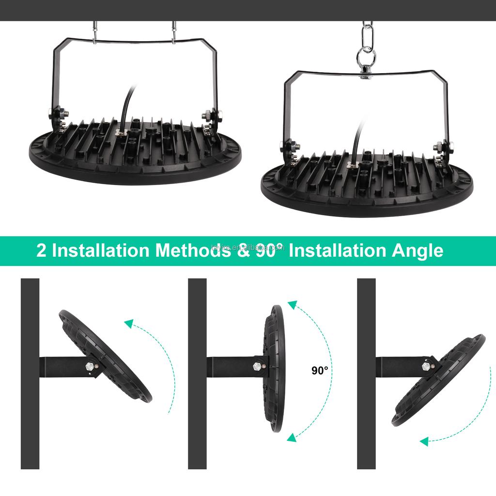 Germany Warehouse Stock Industrial UFO LED High Bay Light 100W 200W 300W 6500K Long-Life Spotlight for Factories IP65 Workshop