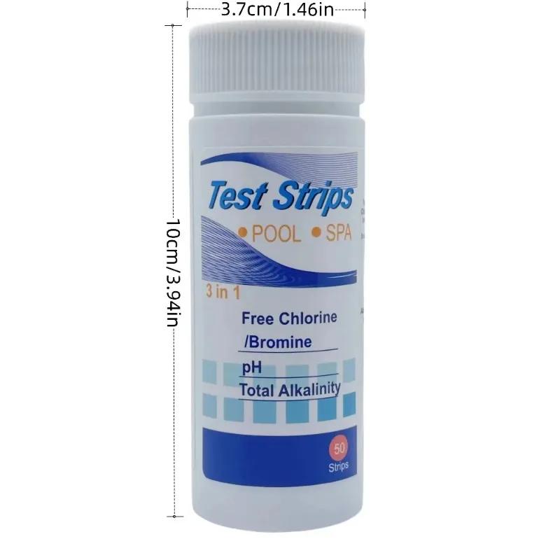 Water Testing Strips for SPA Swimming Pool Aquarium Fish Tank - Residual Chlorine pH Value Alkalinity Hardness Tester Paper